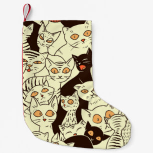 Petite Chaussette De Noël Cute Cats Vintage Motif papier peint