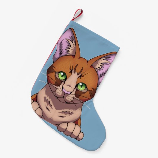 Petite Chaussette De Noël Cute chat (Devant (Accrochage))