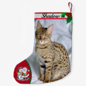 Petite Chaussette De Noël Cute Chat Kitten Photo Noël Nom de la réserve (Dos)