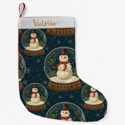 Petite Chaussette De Noël Cute Christmas Snowman Stocking (Devant)