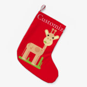 Petite Chaussette De Noël Cute Giraffe Munching Thunder_Cove (Devant (Accrochage))