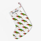 Petite Chaussette De Noël Cute happy parrot (Dos (Accrochage))