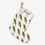 Petite Chaussette De Noël Cute happy parrot (Devant (Accrochage))