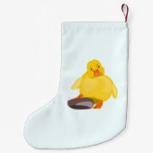 Petite Chaussette De Noël Cute Jaune Canard de Noël Stocker (Dos)
