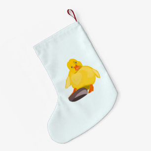 Petite Chaussette De Noël Cute Jaune Canard de Noël Stocker