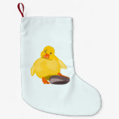 Petite Chaussette De Noël Cute Jaune Canard de Noël Stocker (Devant)