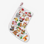 Petite Chaussette De Noël Cute Kawaii Christmas Animal Pattern Stocking (Devant (Accrochage))