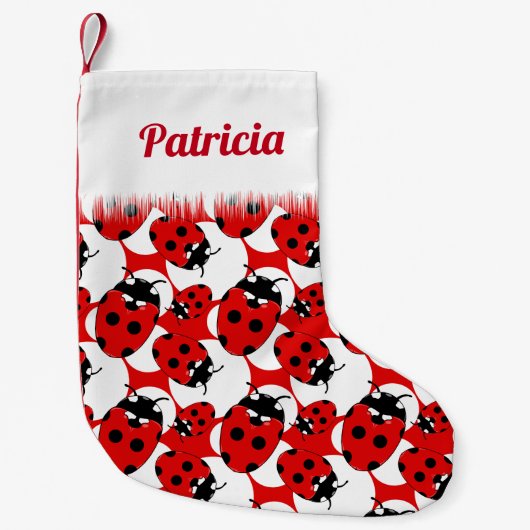 Petite Chaussette De Noël Cute Ladybird Patterned (Devant)