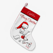 Petite Chaussette De Noël Cute Meowy Kitties de Noël (Devant (Accrochage))