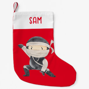 Petite Chaussette De Noël Cute Ninja Guerrier Kids