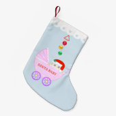 Petite Chaussette De Noël Cute personnalisée Père Noël Baby (Devant (Accrochage))