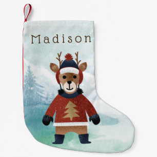 Petite Chaussette De Noël Cute Reindeer en Sweat