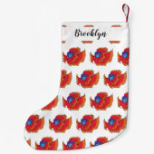 Petite Chaussette De Noël Cute Siamese combat poisson betta dessin (Dos)