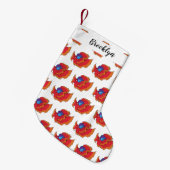 Petite Chaussette De Noël Cute Siamese combat poisson betta dessin (Devant (Accrochage))