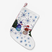 Petite Chaussette De Noël Cute Snowman (Devant (Accrochage))