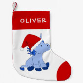 Petite Chaussette De Noël Cute Unicorne avec Santa Hat Kid`s (Devant)