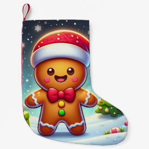 Petite Chaussette De Noël Cute Whimsical Noël/homme en pain d'épices d'hiver