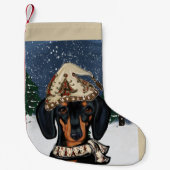Petite Chaussette De Noël Dachshund (Devant)