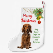 Petite Chaussette De Noël Dachshund d'amour à long-haïred (Dos)