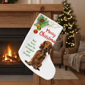 Petite Chaussette De Noël Dachshund d'amour à long-haïred