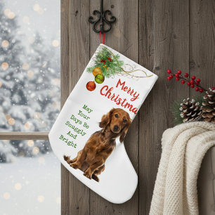 Petite Chaussette De Noël Dachshund Joyeux Noël Stocker