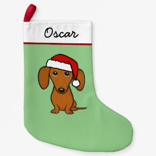 Petite Chaussette De Noël Dachshund Père Noël Cute Wiener Chien