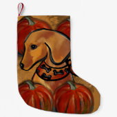 Petite Chaussette De Noël Dachshund rouge (Devant)