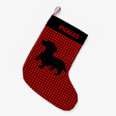 Petite Chaussette De Noël Dachshund Silhouette Noël (Petit) Stocking (Devant (Accrochage))