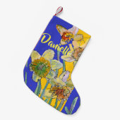 Petite Chaussette De Noël Daffodil Aquarelle Fleurs Nom Floral Stocking (Devant (Accrochage))