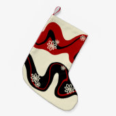 Petite Chaussette De Noël Daisy Groove - Rouge et crème (Devant (Accrochage))