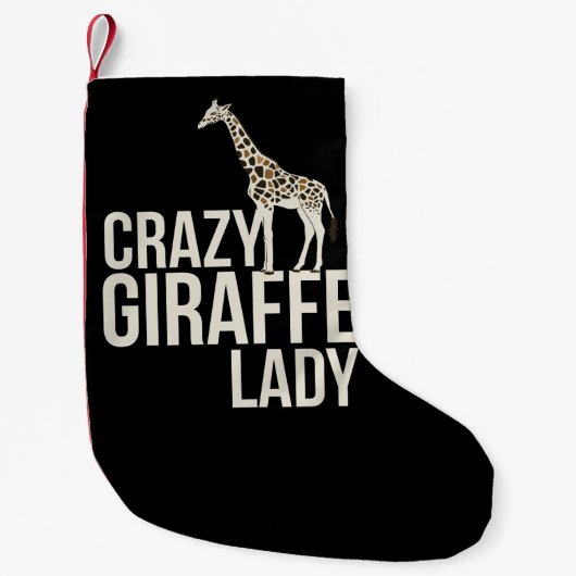 Petite Chaussette De Noël Dame de la girafe folle (Devant)