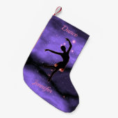 Petite Chaussette De Noël Danse rose et violet (Devant (Accrochage))