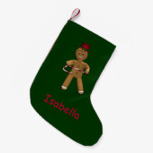 Petite Chaussette De Noël Danser Caricature Gingerbread Homme (Devant (Accrochage))
