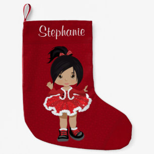 Petite Chaussette De Noël Danseuse Hip hop de Noël multiculturelle