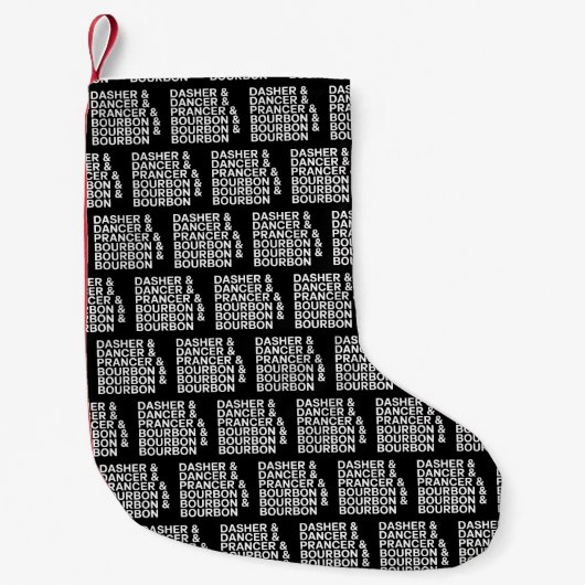 Petite Chaussette De Noël Dasher Dancer Prancer & Bourbon Noël Vacances (Devant)