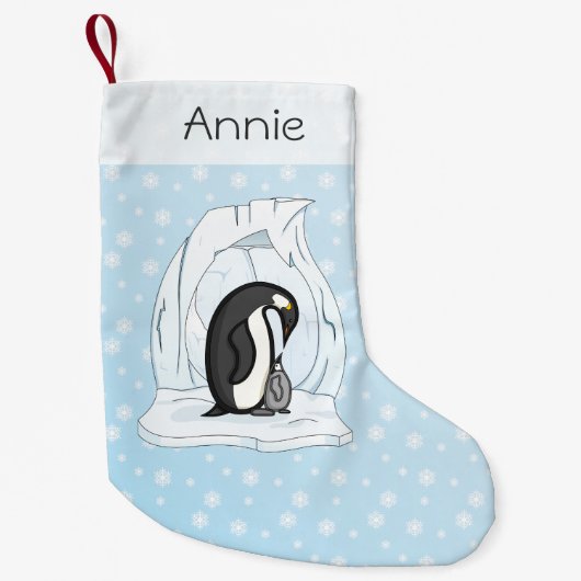 Petite Chaussette De Noël Davin et Annie les Penguins Custom Stocking (Devant)