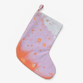 PETITE CHAUSSETTE DE NOËL DÉCHETS D'EAU SUR SURFACE ROUGE (Devant (Accrochage))