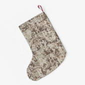 Petite Chaussette De Noël Décor Camouflage numérique style désert (Dos (Accrochage))