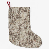 Petite Chaussette De Noël Décor Camouflage numérique style désert (Devant)
