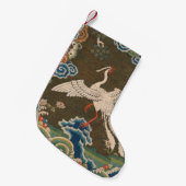 Petite Chaussette De Noël Décor d'antiquité chinois d'oiseaux (Devant (Accrochage))