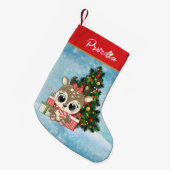 Petite Chaussette De Noël Décor de Noël Cute Reindeer Classic (Devant (Accrochage))