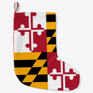 Petite Chaussette De Noël Décor élégant de drapeau d'état du Maryland