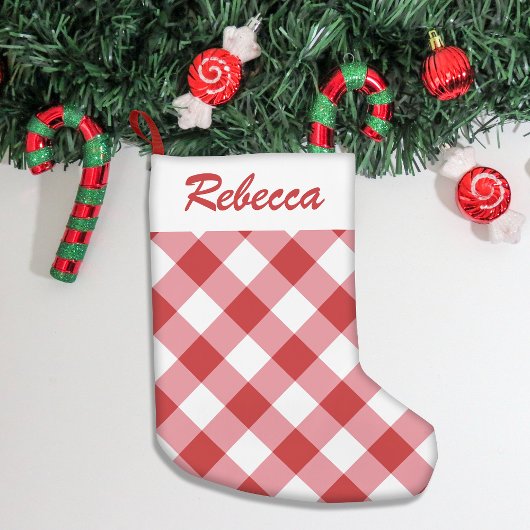 Petite Chaussette De Noël Décor Festif Classique Plaid
