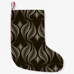Petite Chaussette De Noël Décor monochrome motif vintage et transparent avec