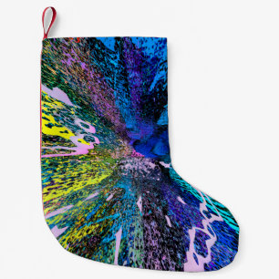 Petite Chaussette De Noël Décor mural de peinture moderne. dessin Abstrait b