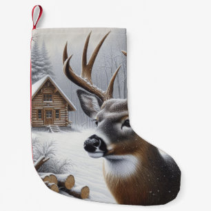 Petite Chaussette De Noël Deer d'hiver/Buck art