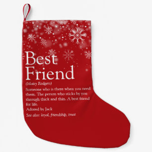 Petite Chaussette De Noël Définition de Meilleure Amie Fête de Neige Personn