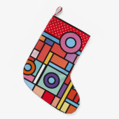 Petite Chaussette De Noël Des éléments géométriques tendance memphis design. (Devant (Accrochage))