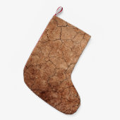 Petite Chaussette De Noël Désert de fissures d'érosion fissurées (Devant (Accrochage))
