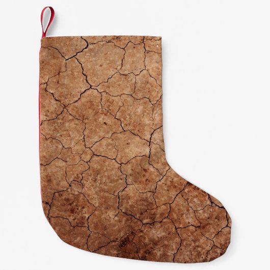 Petite Chaussette De Noël Désert de fissures d'érosion fissurées (Devant)